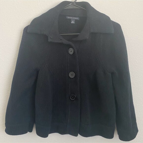 Banana Republic Women's Black Chunky Button Down Sweater S - Picture 1 of 6